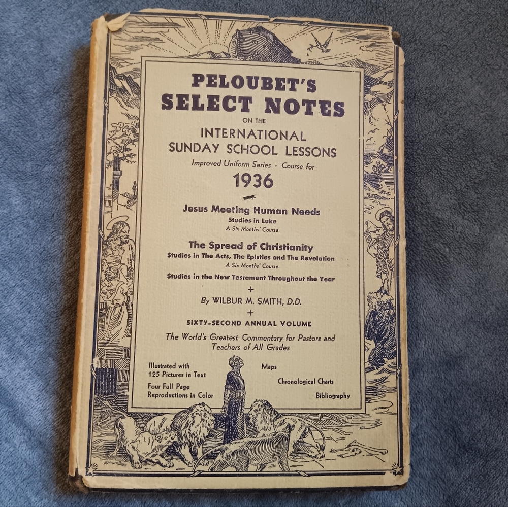 1936 Sunday School Christian Religion Book & 1938 Camp BookMarks, Vintage